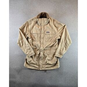 Patagonia Jacket Mens Medium Beige Sidewall Isthmus Parka Coat Hiking Gorpcore